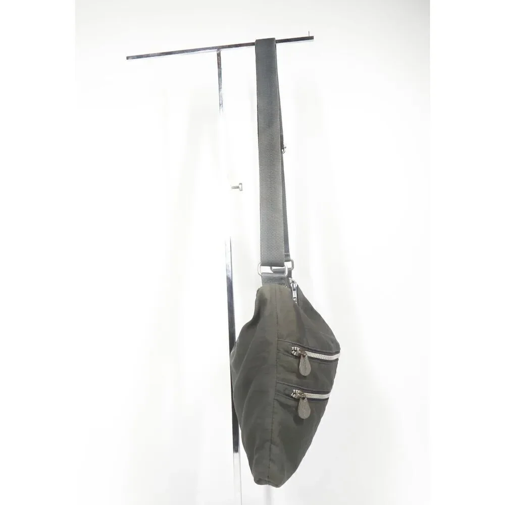 Baggallini Three Zip Crossbody Shoulder Bag Grey Organizer Small